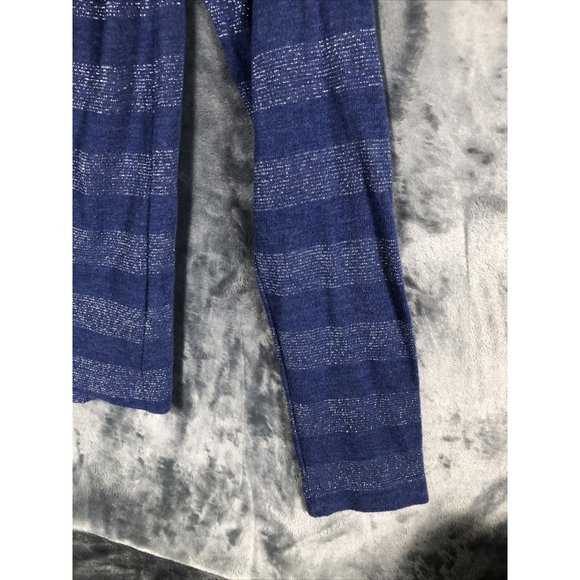 Mossimo, Long sleeve T-shirt women’s blue striped silver sparkle size medium￼ - Picture 7 of 12